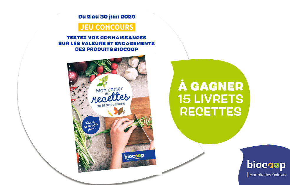 Gagnez votre cahier recette ! Gagnez votre cahier recette !